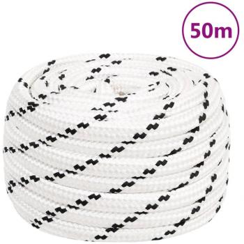 Cuerda de trabajo blanca de 18 mm 50 m en poliéster