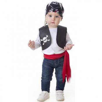Disfraz de Pirata Chaleco Calavera para bebé