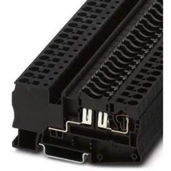 Phoenix Contact ST 4-FSI/C Blade Fuse Terminal Block, 30A, Black, Pack of 50