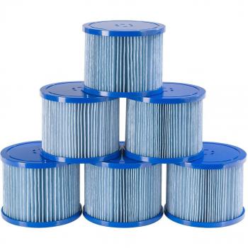 AREBOS 6x Cartuchos filtrantes antimicrobianos de recambio para spas