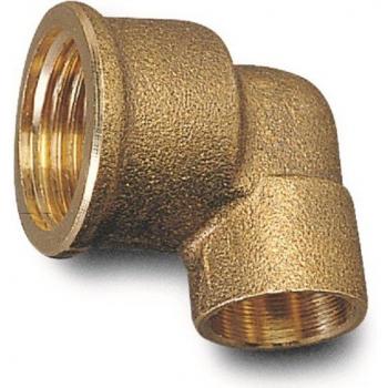 Codo 90º de latón para soldar y roscar.