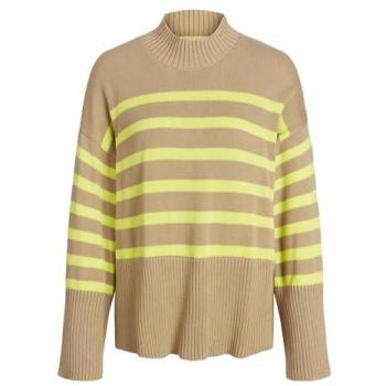 Jersey de punto de rayas JJXX Jxsia para mujer, color marrón, talla S