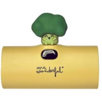 Mini Powerbank Mr. Wonderful 5000 mAh Brócoli Tipo C - Carga Rápida y Diseño Divertido