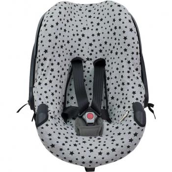 Jyoko Funda de Algodón Transpirable para Silla de Coche Besafe Izi Go Black Star