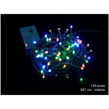 Luz navidad 8 funciones led 140 luces multicolor