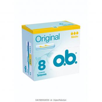 Ob Tampones Canal Curvo Medio X 8