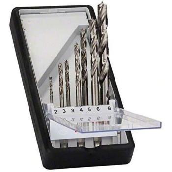 Bosch Professional 2 607 019 923 - Set de 7 brocas para madera Robust Line, vástago hexagonal - 2; 3; 3; 4; 5; 6; 8 mm