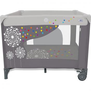 Asalvo 12487 - Parque cuadrado, diseño diente de león, color gris, 77 x 97 x 97 cm