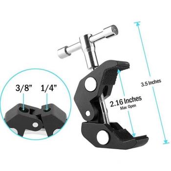 Brazo Articulado Mágico de 32 para Cámara DSLR, Videocámara, Smartphone y Mini Tableta con Abrazadera de Montaje en Pared