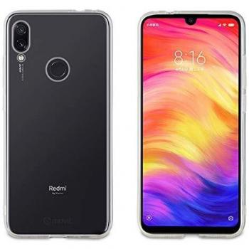 Muvit Pack Xiaomi Redmi Note 7 Funda Cristal Soft Transparente+Protector de Pantalla Vidrio Templado Plano Marco Negro
