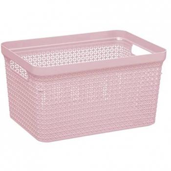 Cesto de Ropa Pequeño 5L Rosa Escandinavo - Organizador de Lavandería con Asas