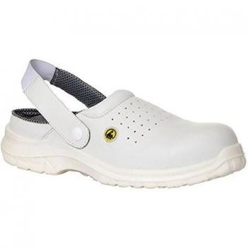 Zuecos de Seguridad ESD Perforados Portwest Compositelite Blancos Talla 4