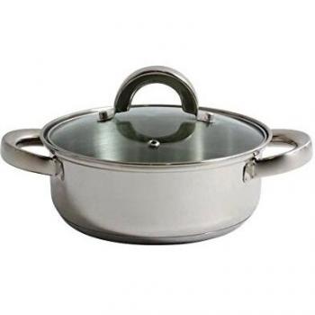 Quittin Caesar Cacerola con Tapa, Plata, 30 cm