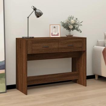 Consola de Madera Multicapa Roble Marrón 100x39x75 cm