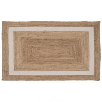 Alfombra Natural Blanco Yute 290 x 200 cm