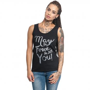 Star Wars May The Force Top Mujer Negro XXL
