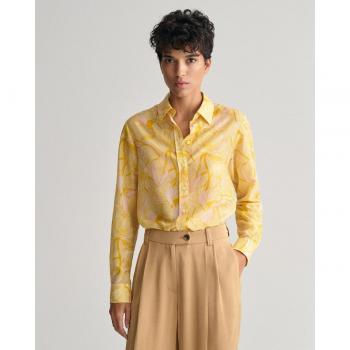 Camisa Regular Fit Magnolia Print amarillo Gant