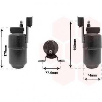 Filtro deshidratante para aire acondicionado VAN WEZEL 1800D296