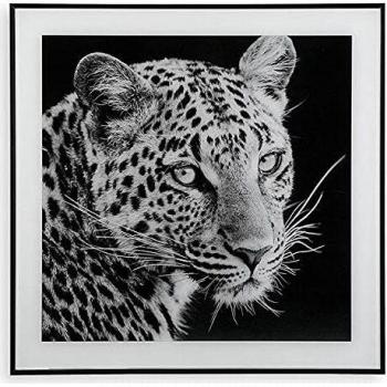 BigBuy Home S3403597 Cuadro Cristal, Leopardo, 2 x 50 x 50 cm