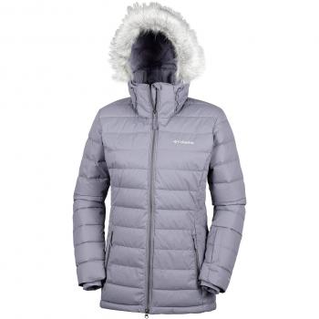 Columbia Chaqueta repelente al agua para mujer, Ponderay Jacket, Nailon, Gris