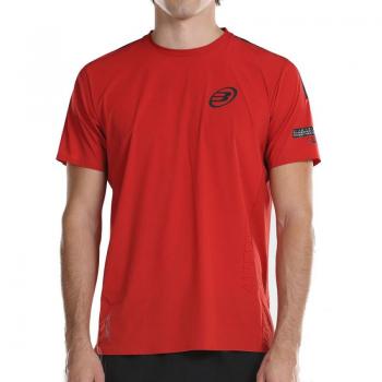 Camiseta Bullpadel Odeon Rojo Paprica Hombres