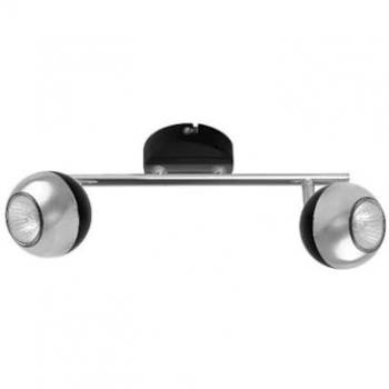 Lámpara de Techo Epikasa Bianca, Metal Negro y Cromo, 30,5x8x16 cm