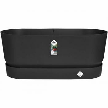 Jardinera Elho Negro 60 cm Plástico Ovalada