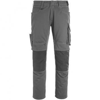 Pantalón de Trabajo Mascot Erlangen con Rodilleras, Color Gris Oscuro/Negro, Talla C48