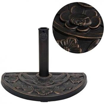 vidaXL Parasol Base Resin Half Round Bronze 9 kg