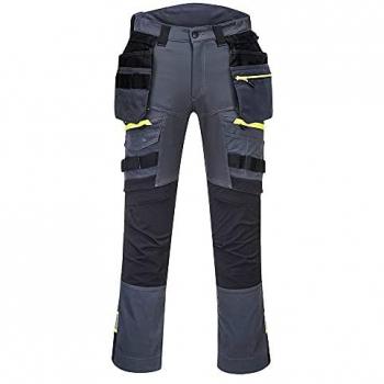 Pantalón laboral dinámico DX4 con bolsillos desmontables gris 38 31 Portwest