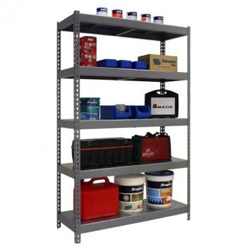 Estantería Industrial Simon Rack 2000x1200x600 mm 300 kg Punto Flexión 5 Estantes Almacenaje Metálicas Gris/Galvanizado