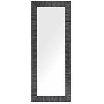 Espejo de pared negro 130x50 cm en material sintético con marco moderno para salón y pasillo Draveil
