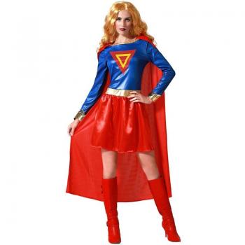 Disfraz de Super Heroína para Mujer - Incluye capa, traje ajustado, máscara y accesorios