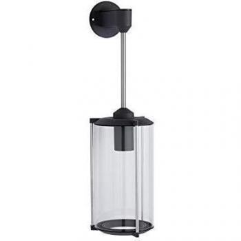 Aplique de Exterior Paulmann Klassik, E27, 60W máx, IP44, Cristal Transparente, Color Gris, Altura 54 cm
