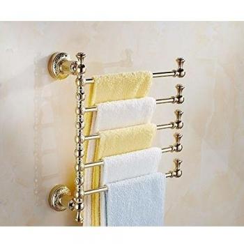 ZHGI Golden toallas Rotary-Cup tres o cuatro toallas de baño de acero inoxidable barras de jabón,cinco barras