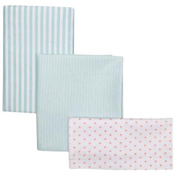 Be W.Melon - Juego de 3 sabanas para mini cuna, unisex