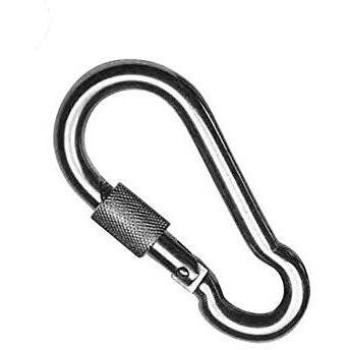 MOSQUETON BOMBERO ZINCADO CON SEGURO 8CMX Ø8MM