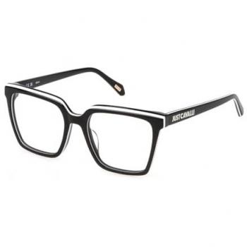 Just Cavalli VJC083V Stylish Unisex Prescription Eyewear Frames in Black and White, Size 52 MM