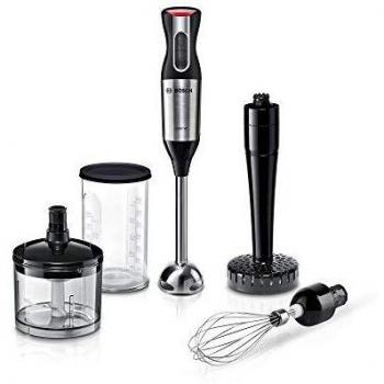 Bosch - Batidora de mano Püreestab Universalzerkleinerer, Schlagbesen, Mixbecher 1000 W Negro y acero inoxidable.