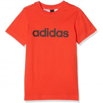 adidas Yb Lin Tee Camiseta, Niños, Rojo / Negro