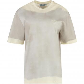 Prada Women's Cotton Crew-Neck T-Shirt in Grey | Size Small | 3529BS231127N Color F0424