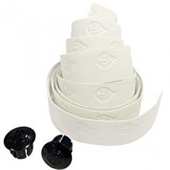 Cinta de manillar Cinelli Wave blanca con tapones finales