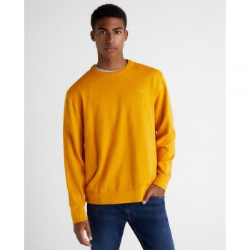 Jersey de hombre básico cuello caja hilos melange Green Coast