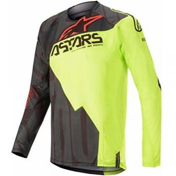 Alpinestars Techstar Factory Crossshirt Black/Yellow Fluo/Red Fluo-M