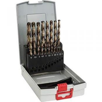 Bosch Professional ProBox - Juego de 19 Brocas para Metal HSS-Cobalto, Adecuado para Acero Inoxidable, Accesorios para Taladro Atornillador, Diámetro 1-10 mm