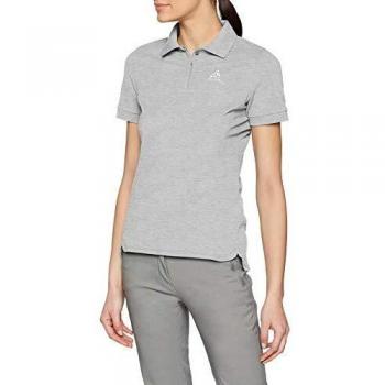 Odlo Polo S/S New Trim para Mujer, Mujer, Polo, 550591, Gris, Medium