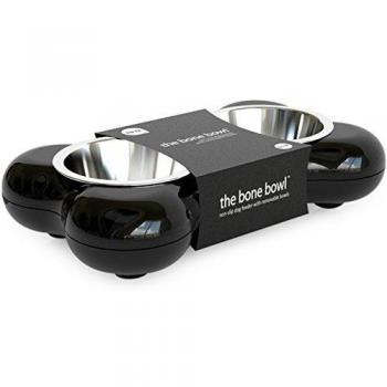 Karlie K Plato Bone Negro 36X22X8Cm/2X500Ml, Small