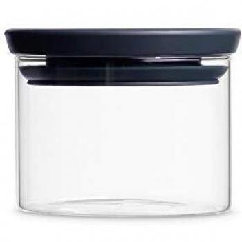 Brabantia 298301 - Tarro de Cristal, 0.3 L, Tapa Gris Oscuro