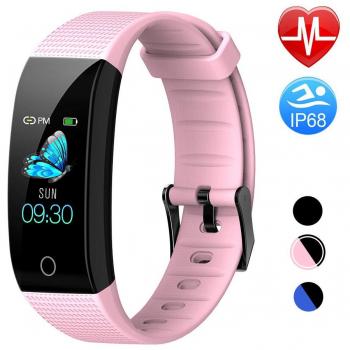 TwobeFit Pulsera Actividad, Pulsera Inteligente Pantalla Color HR con Pulsómetro Pulsera Deportiva y Monitor de Sueño de Actividad para Mujer Hombre Reloj Fitness Podómetro
