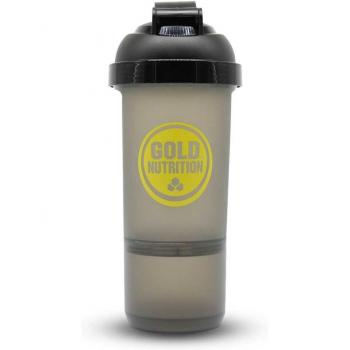 Mezclador Shaker Mixking Gold Nutrition con Compartimento de 600 ml